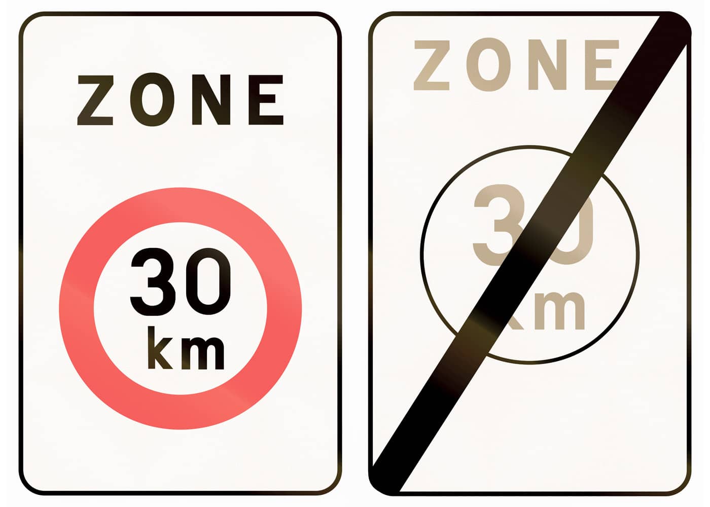 zone 30 verkeersbord